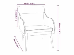 Garden Furniture Leon Scott Sillón de terciopelo 63x76x80 cm