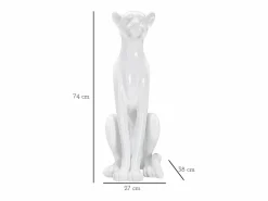 New Leopardo sentado cm 27x38x74 Estatua