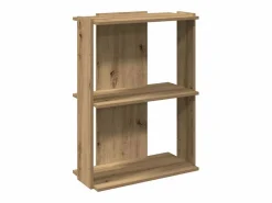 Online Librería 3 niveles madera ingeniería roble artesanal 60x30x80cm Librería