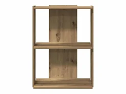 Online Librería 3 niveles madera ingeniería roble artesanal 60x30x80cm Librería