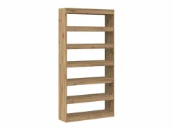 Hot Librería Artesanal de Madera Maciza de Roble 100 x 30 x 198 cm Beige
