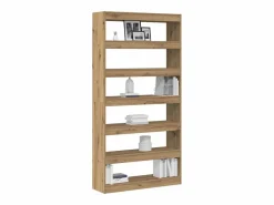 Hot Librería Artesanal de Madera Maciza de Roble 100 x 30 x 198 cm Beige