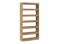 Hot Librería Artesanal de Madera Maciza de Roble 100 x 30 x 198 cm Beige