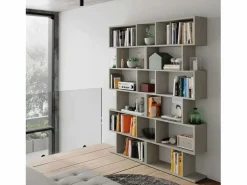 Clearance Librería ATHENA - hormigón - 6 nichos - 192 x 80 x 24 cm Gris
