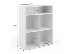 Librería 72x30.6x90.2 Estantería