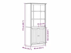Discount Librería BODO madera maciza de pino 80x40x172 cm Librería