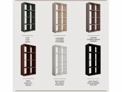 Discount Librería con 8 compartimentos – color: aloe – 147 × 74 × 30 cm, vertical u horizontal Librería