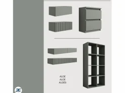 Discount Librería con 8 compartimentos – color: aloe – 147 × 74 × 30 cm, vertical u horizontal Librería