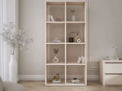Librería con 8 compartimentos – color: cachemira – 147 × 74 × 30 cm, vertical u horizontal