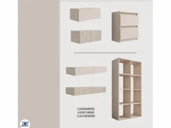 Librería con 8 compartimentos – color: cachemira – 147 × 74 × 30 cm, vertical u horizontal