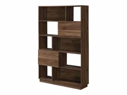 Sale Vente-unique Librería con 2 puertas y 8 estantes - Natural oscuro - CEVANIA Color natural oscuro