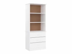 Clicnbuy Librería con cajones ALTA madera de pino 60x35x142 cm