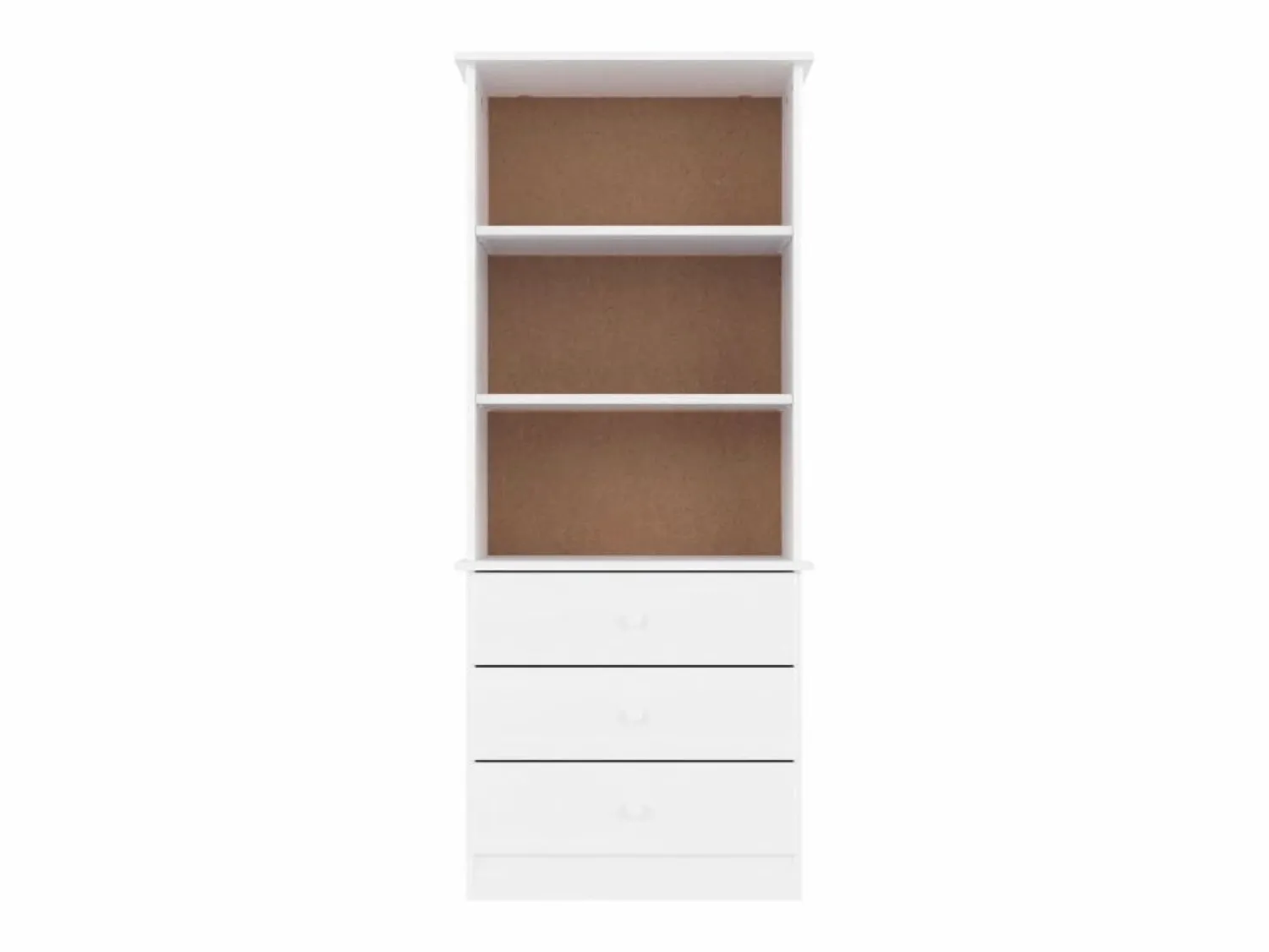 Clicnbuy Librería con cajones ALTA madera de pino 60x35x142 cm