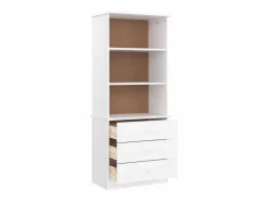 Clicnbuy Librería con cajones ALTA madera de pino 60x35x142 cm