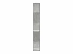 vidaxl Librería de 5 niveles madera hormigón 45x23,5x162,5 cm