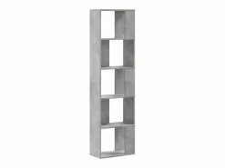 vidaxl Librería de 5 niveles madera hormigón 45x23,5x162,5 cm