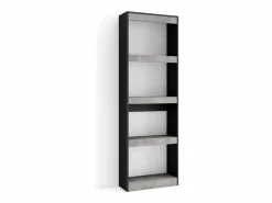 Hot Librería estantería, 60x25x186cm, Salón - Comedor - Oficina, Con Almacenaje, Cemento Librería