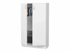 Discount Librería haaus Flint, 2 puertas, , 70 x 32 x 122 cm Blanco