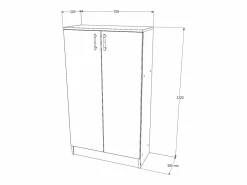 Sale Librería haaus Flint, 2 puertas, Roble Sonoma, 70 x 32 x 122 cm Beige