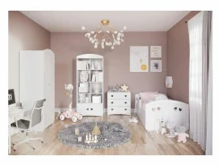 New Les Tendances Librería infantil blanca decorada con corazones Myra Blanco