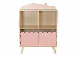 Hot Sweeek Librería infantil de 2 estantes y 2 puertas Rosa