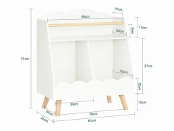 Discount Sobuy Librería Infantil Pequeño para Niños con 1 Estantería y 2 Compartimentos Organizador de Juguetes y Libros para Niños KMB100-K-W ES Blanco