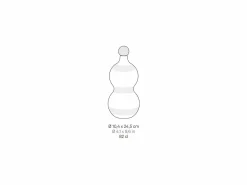 New Lido - Botella de cerámica con rayas azafrán Verde