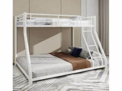 Litera 90/140 x 190 cm - Cama infantil con escalera y barandillas de seguridad - metal - sin colchón Cama Litera