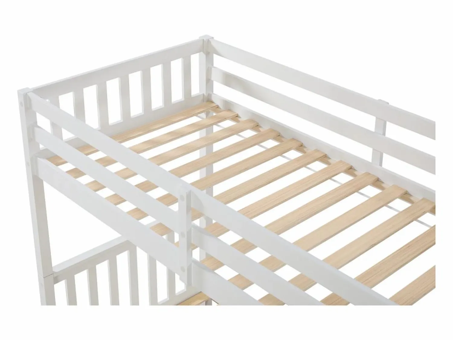 Vente-unique Litera 90 x 190 cm con cajones pino y MDF - ZILENI