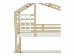 Discount Litera 90 x 200 cm y 140 x 200 cm - Cama alta con almacenaje - y blanco Cama Litera