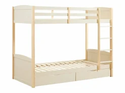 Vente-unique Litera 2 x 90 x 200 cm 2 cajones pino y MDF y natural - LIMODARA