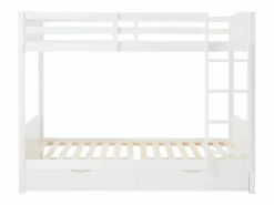 Online Litera 2 x 90 x 200 cm con 2 cajones en pino y MDF + colchones - LIMODARA Cama Litera