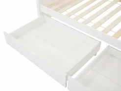 Outlet Vente-unique Litera 2 x 90 x 200 cm con 2 cajones en Pino y MDF color - LIMODARA Blanco