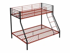 Online Vente-unique Litera 90 x 190 y 140 x 190 cm acero negro y rojo ELEVATIO IV Negro / Rojo