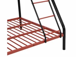 Online Vente-unique Litera 90 x 190 y 140 x 190 cm acero negro y rojo ELEVATIO IV Negro / Rojo