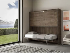 Sale Les Tendances Litera abatible horizontal nogal 2 camas 85x185 cm Bounto- Marru00f3n