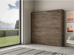 Sale Les Tendances Litera abatible horizontal nogal 2 camas 85x185 cm Bounto- Marru00f3n