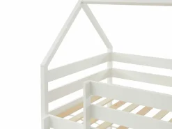 Vente-unique Litera cabaña 2 cajones 2 x 90 x 190 cm de pino macizo con colchón - CHORI