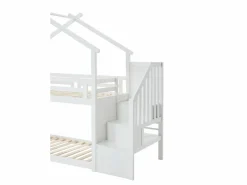 Sale Litera cabaña 90 x 190 cm en pino y MDF color - TALETY Cama Litera