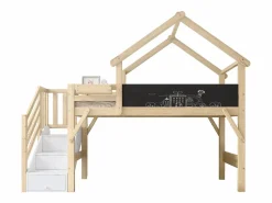 Sale Litera de 90 x 200 cm - pino - y natural - colchón no incluido Blanco