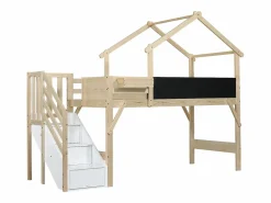 Sale Litera de 90 x 200 cm - pino - y natural - colchón no incluido Blanco