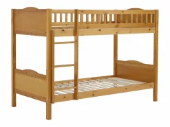 Discount Habitat et jardin Litera de madera "Gabriel" - 90 x 190 cm - Marrón Marru00f3n