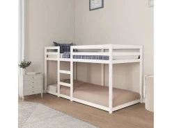 New Litera de madera maciza de pino 90x200 cm Cama Litera