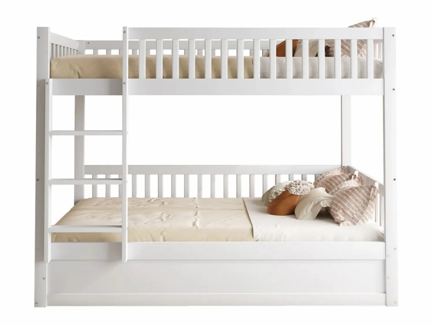 ModernLuxe Litera infantil 90×200 cm - Madera maciza - Cama con almacenamiento inferior - (colchón no incluido)