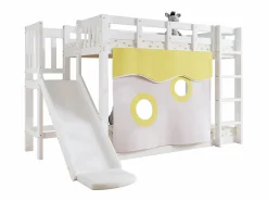 Discount Litera 90x200cm cama infantil estilo moderno protección anticaídas madera para habitación infantil (Sin colchón) Cama Litera