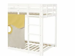 Discount Litera 90x200cm cama infantil estilo moderno protección anticaídas madera para habitación infantil (Sin colchón) Cama Litera