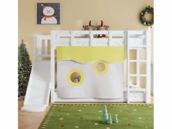 Discount Litera 90x200cm cama infantil estilo moderno protección anticaídas madera para habitación infantil (Sin colchón) Cama Litera