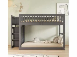ModernLuxe Litera 140x200cm de madera maciza - con 4 cajones laterales -