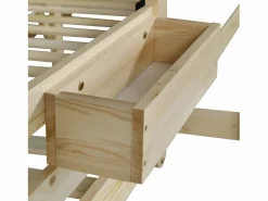 Online Litera 90x200cm tablero para pintar estilo casita escalera con almacenaje madera blanco y natural para habitación infantil (Sin colchón) Color natural claro