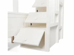 ModernLuxe literas 90×200 cm +140×200 cm - escalera con almacenamiento - con 2 cajones - Madera maciza + MDF - (sin colchón) Blanco